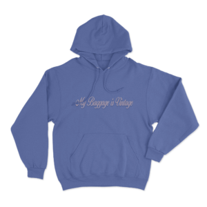 My Baggage is Vintage Unisex Hoodie Blue