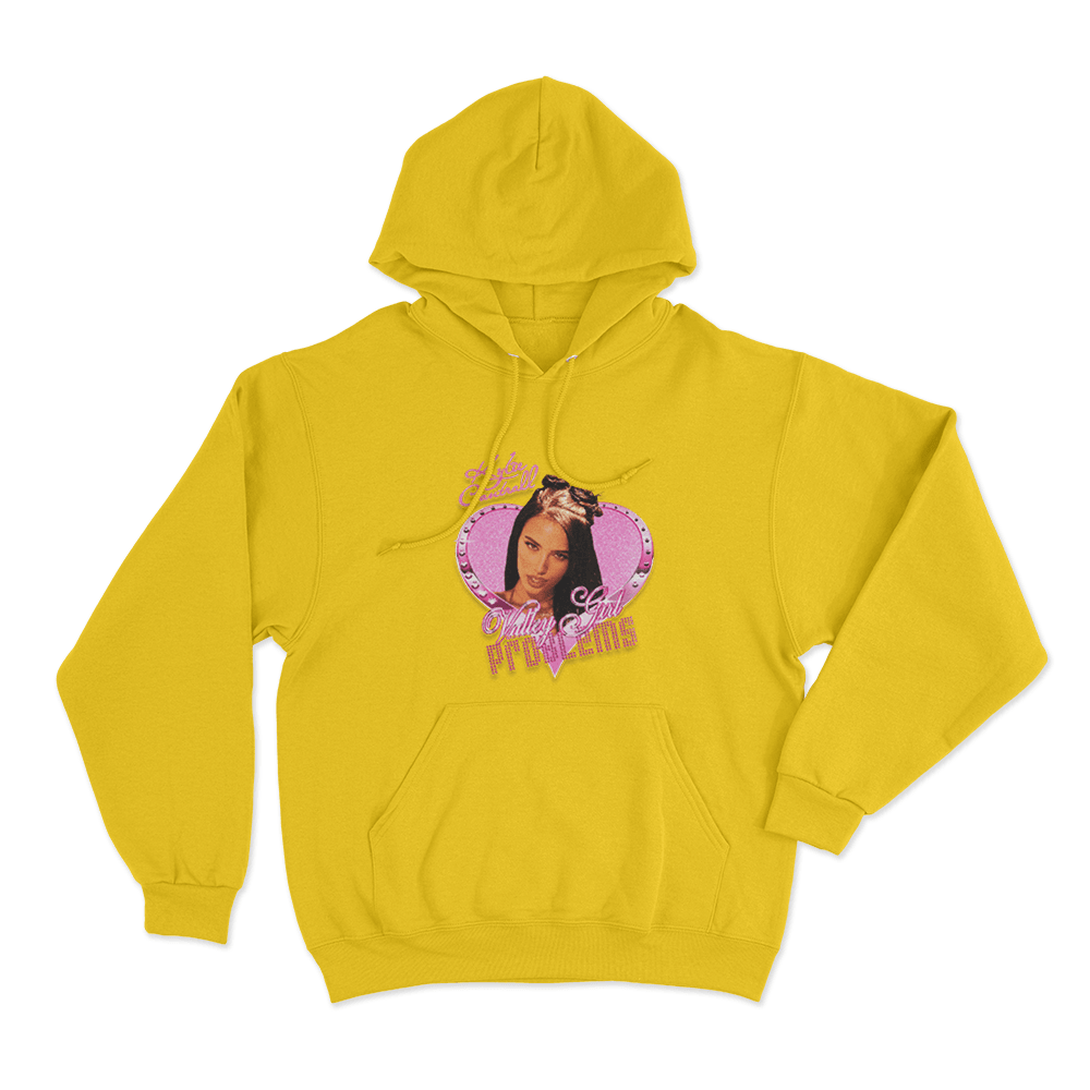 Valley Girl Princess Unisex Hoodie Yellow Valley Girl Princess Unisex Hoodie Yellow